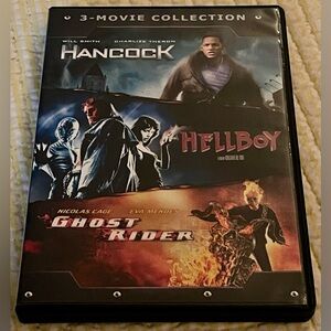 👻 3-Movie Collection DVD: Hancock, Hellboy, Ghost Rider 👻